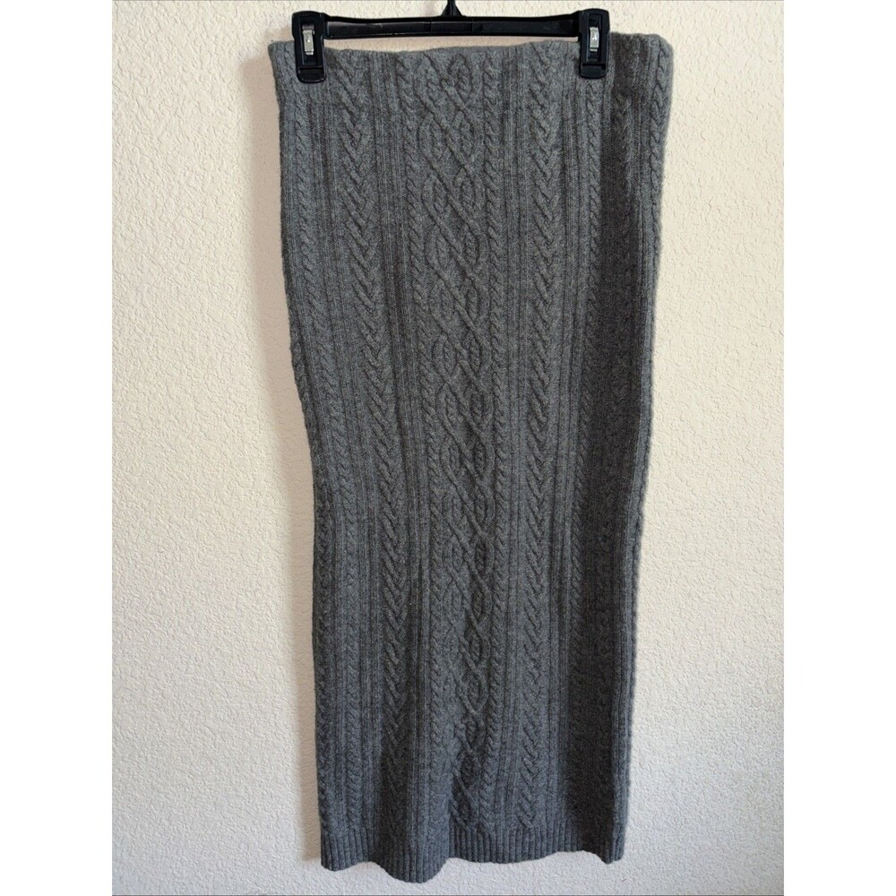 Chunky Cable Knit Fisherman Long Skirt Wool Cashmere Maxi S Nordic Luxury Lagen